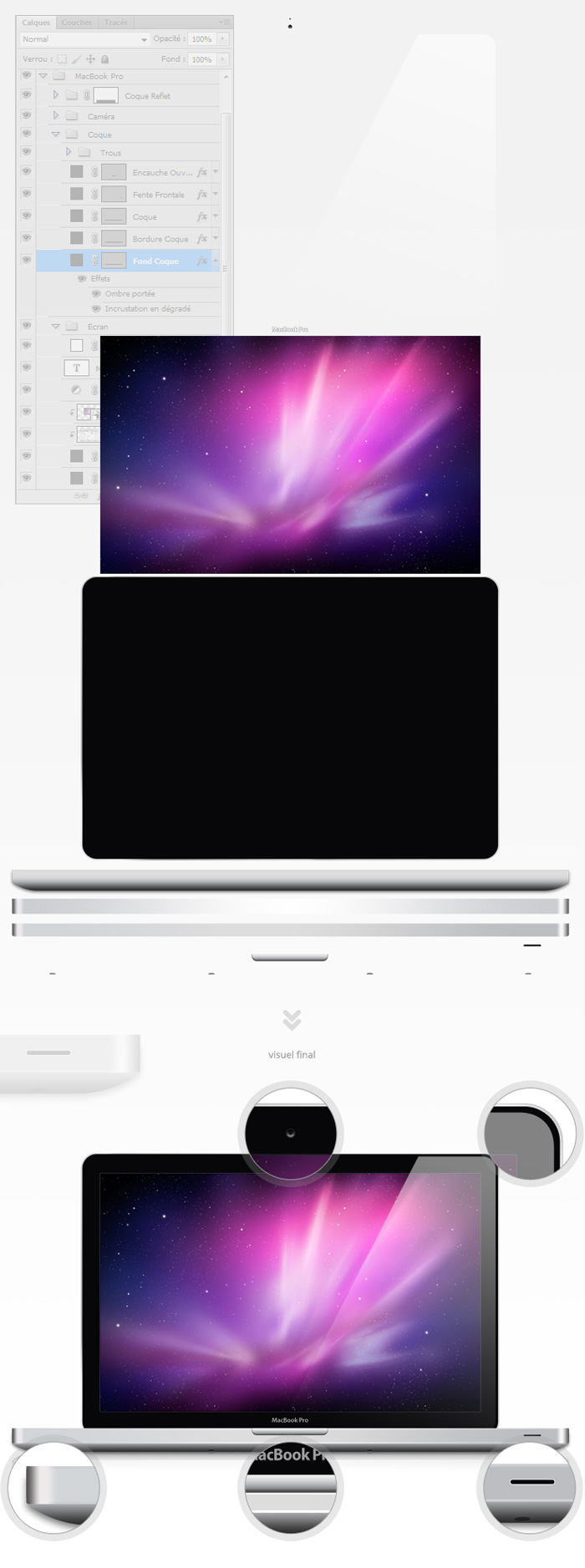 Création du visuel Macbook Pro