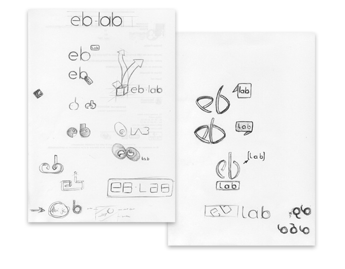 Esquisse logo eb-lab