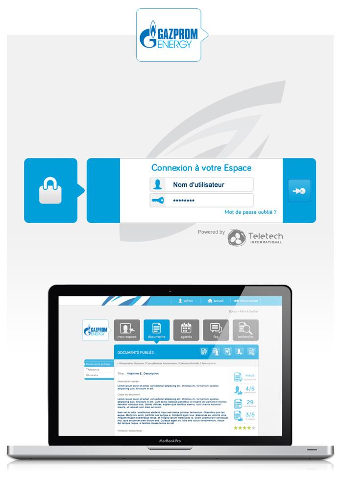 Interface de Gazprom NestKM