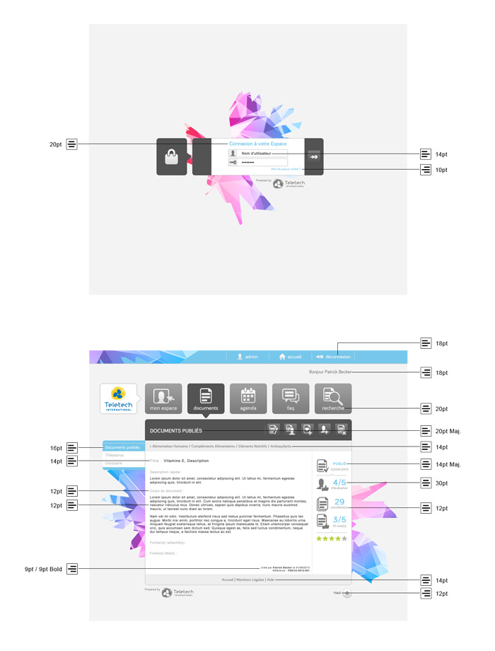 Texte de l'interface NestKM