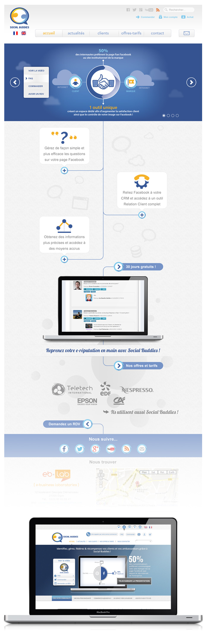 Visuel du site web Social Buddies