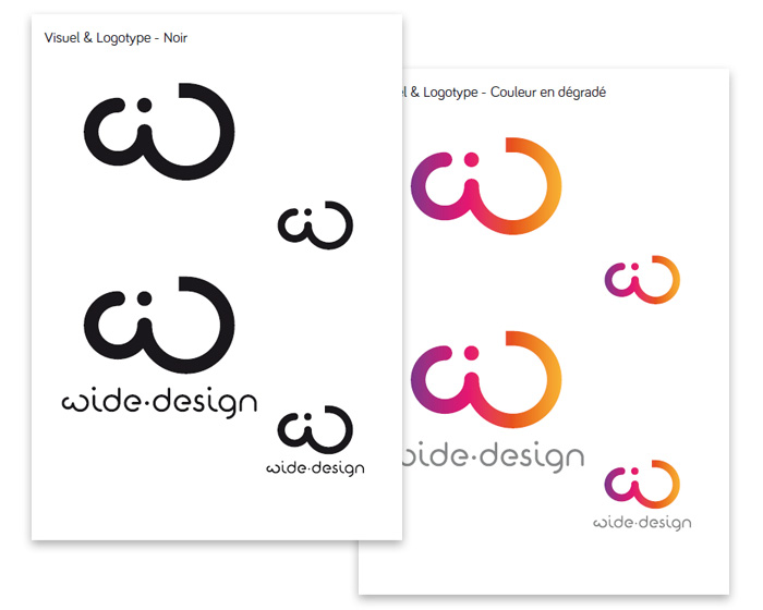 Charte du logo couleur wide-design