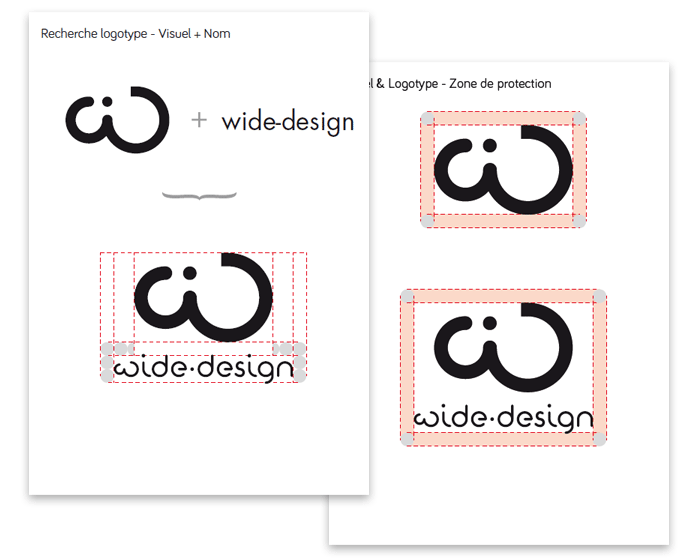 Charte du logo visuel et nom wide-design