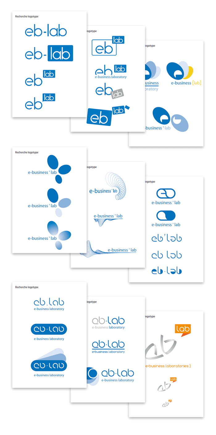 Recherche logotype eb-lab