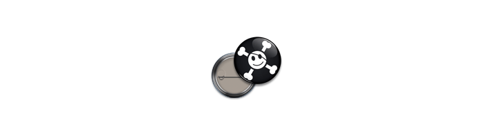 Visuel badge smiley pirate