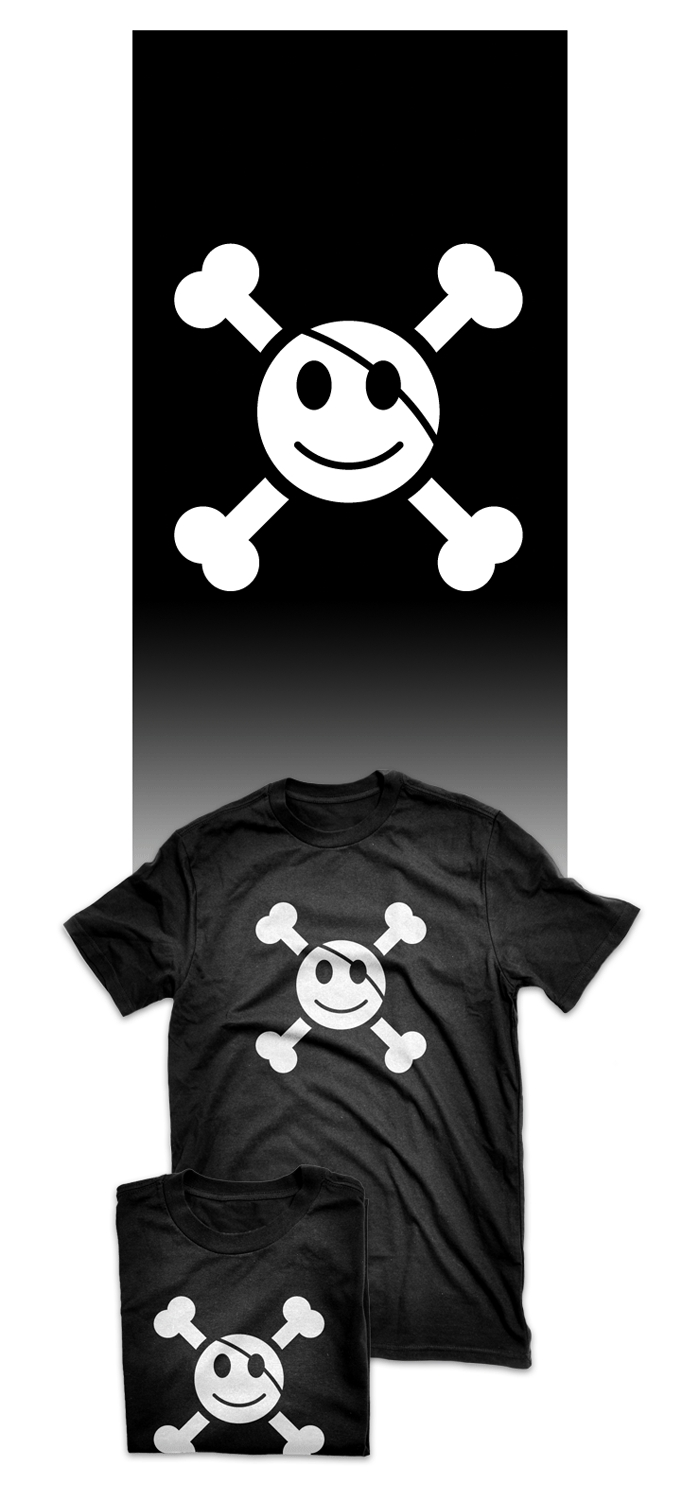 Visuel t-shirt smiley pirate