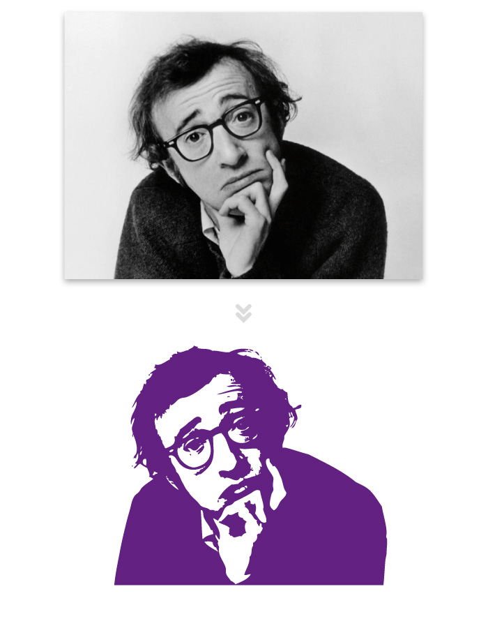 Visuel Woody Allen pour lobby Teletech Campus