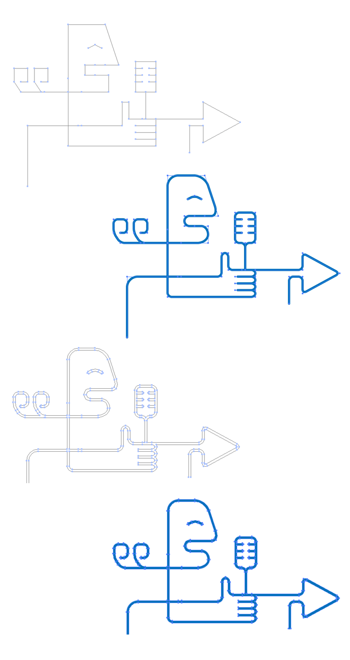 Visuel tracé d'un fragment illustrration Cherclient