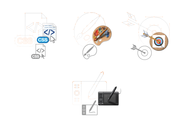 Visuel des icönes du site web 2015 wide-design