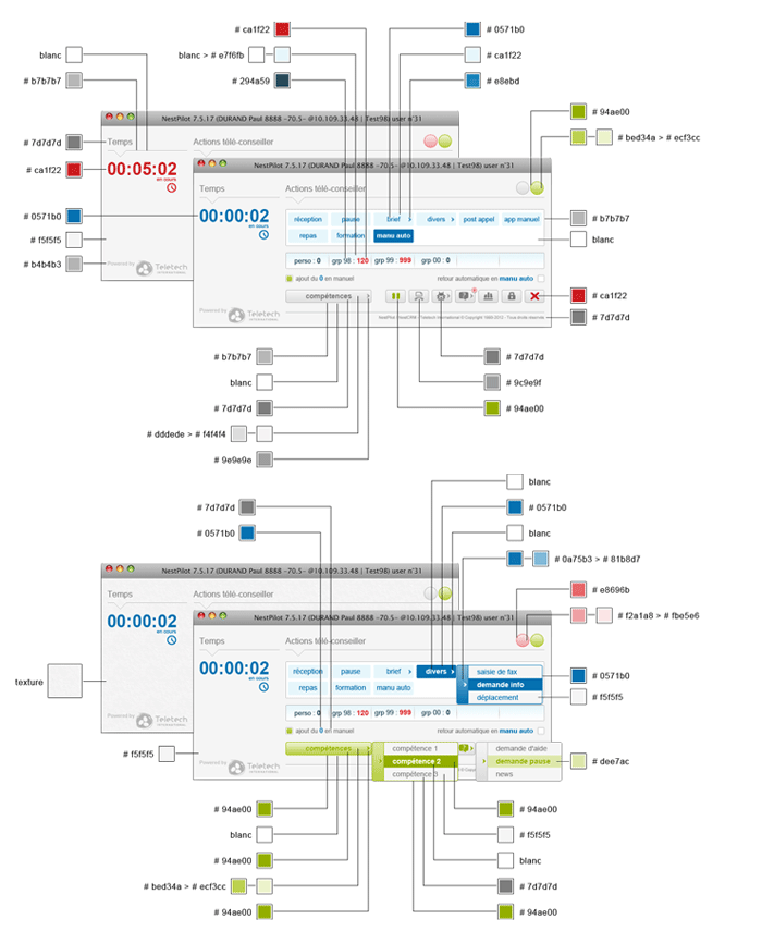 Visuel couleurs écran principal NestPilot