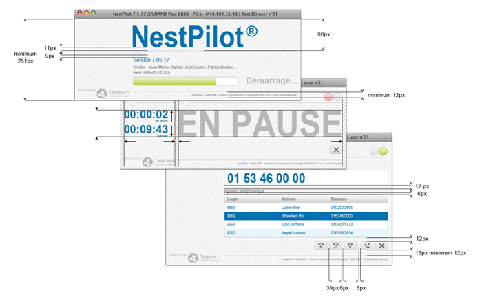 Visuel dimensions écrans NestPilot