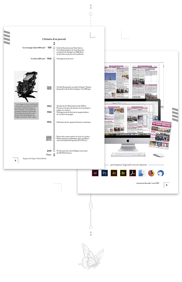 Pages particulieres rapport stage Imprimerie Nouvelle