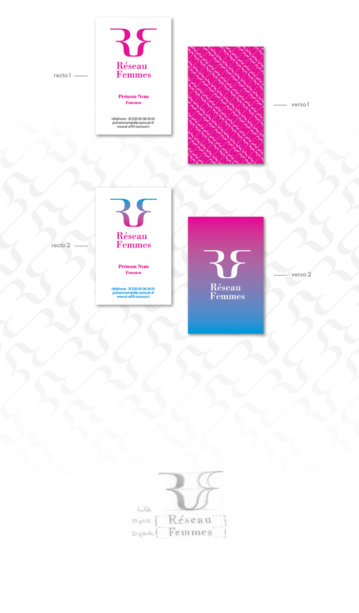 Carte de visite concept 2 logo Réseau Femmes